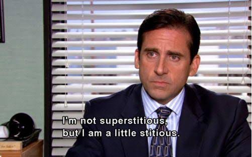 I'm not superstitious, but I am a little stitious." #HappyFridaythe13th I'm not superstitious, but I am a little stitious." #HappyFridaythe13th