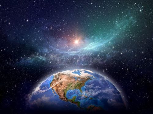 Planet Earth focused on North America, star cluster and nebula in outer space, bright light shining far behind - Elements of this image furnished by NASA. Cosmic stock images, royalty-free photos and pictures Planet Earth focused on North America, star cluster and nebula in outer space, bright light shining far behind - Elements of this image furnished by NASA. Cosmic stock images, royalty-free photos and pictures