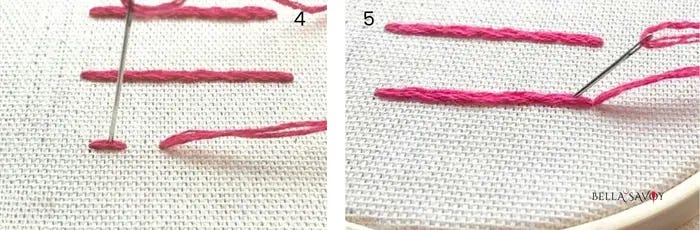 split back stitch steps