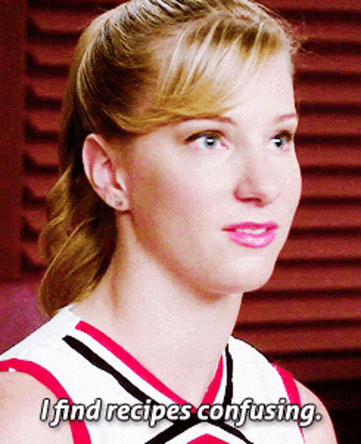 Glee Brittany Pierce GIF - Glee Brittany Pierce I Find Recipes Confusing GIFs