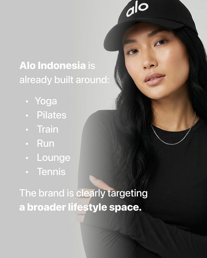 NeverLater (@neverlater): "Alo's real test in Indonesia may not be  awareness. The brand already has global heat, premium positioning, and a  strong lifestyle universe. The harder question is whether that positioning  can