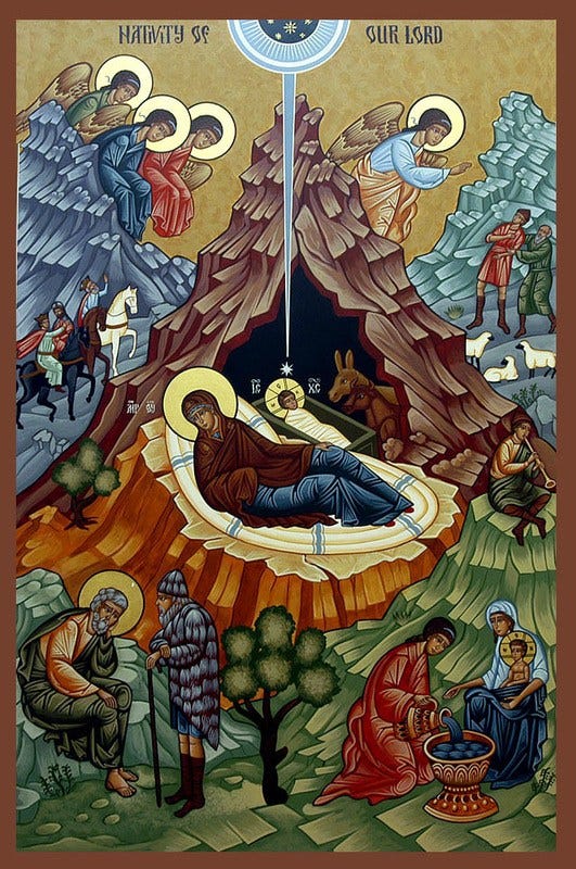 Reading of Icons - Icon of the Nativity of Jesus Christ - Seeking Theosis