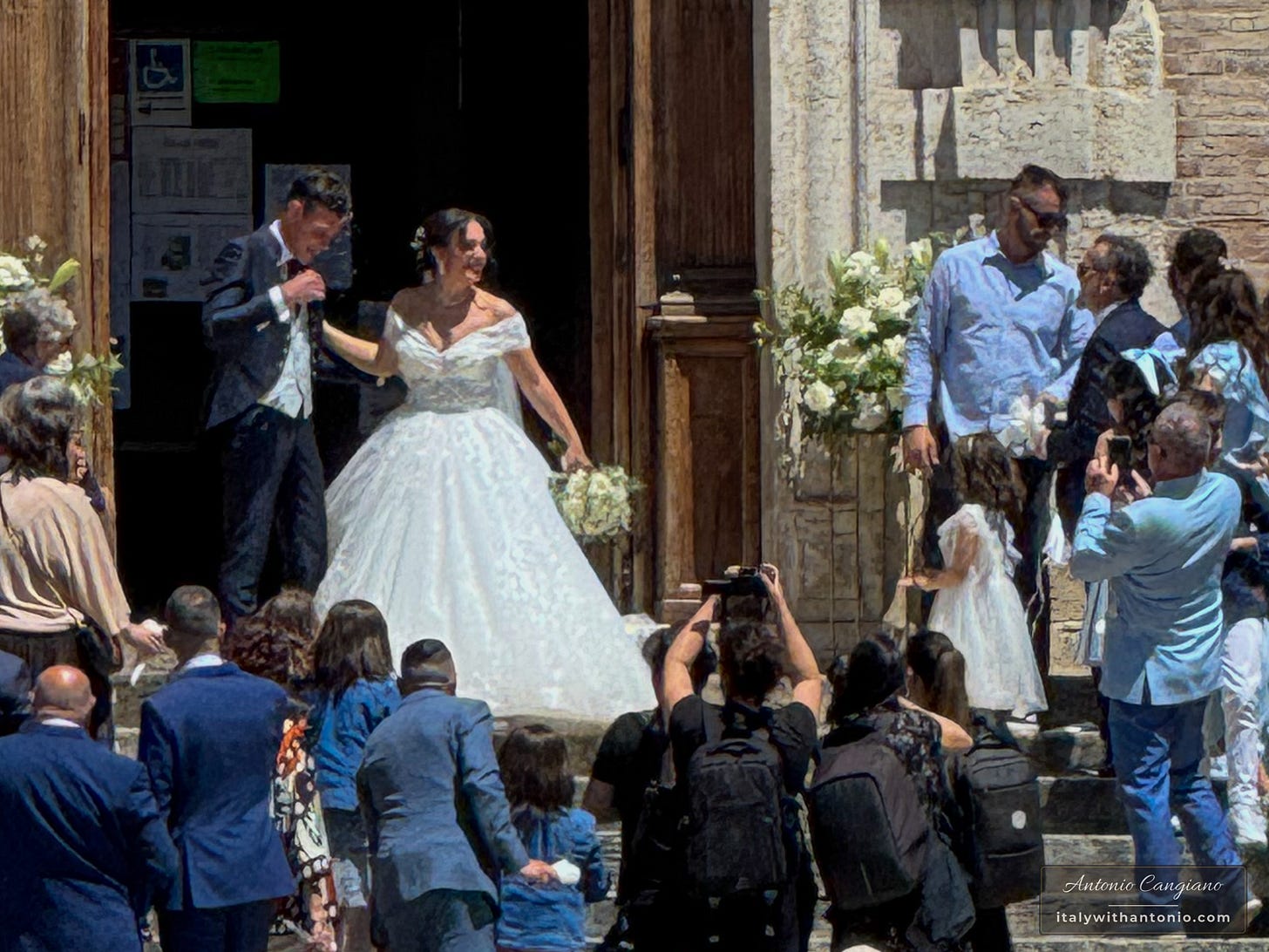 Couple marrying in Perugia