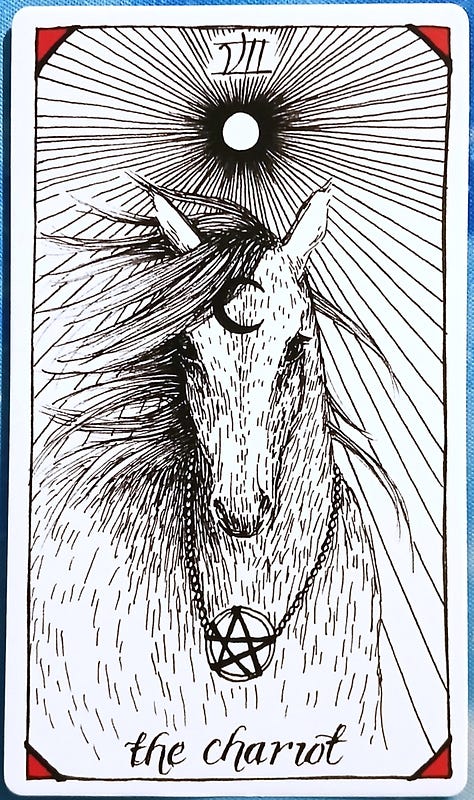 Daughter of Cups, The Hierophant, & The Chariot
