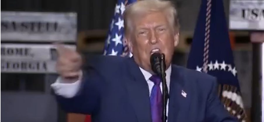 A Sweaty And Babbling Trump Tried To Deliver An Economic Speech In Georgia And It Was A Disaster A Sweaty And Babbling Trump Tried To Deliver An Economic Speech In Georgia And It Was A Disaster