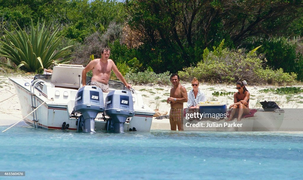 Sarah Ferguson, on Holiday in Antigua, with Florence Belmondo