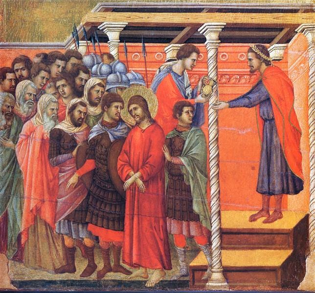 Pilate washes his hands, 1308 - 1311 - Duccio