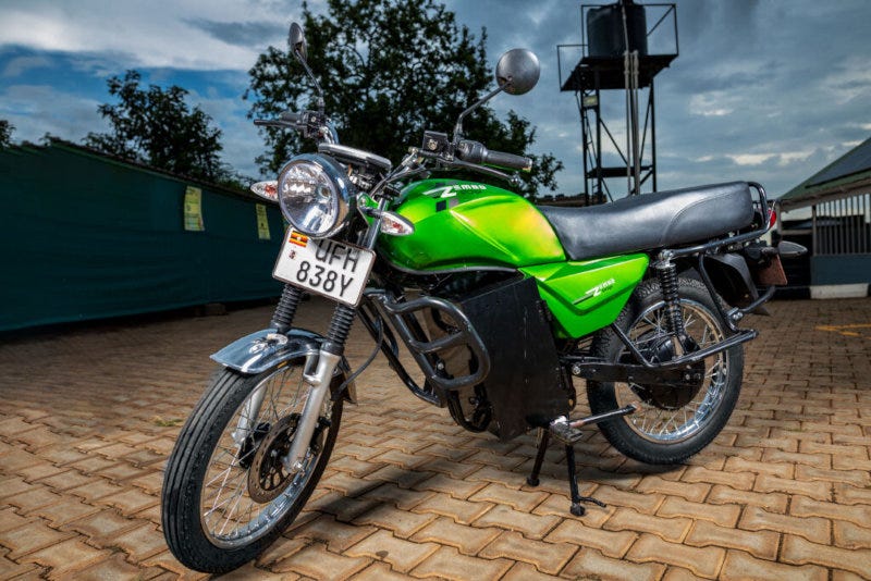 A Zembo electric motorbike