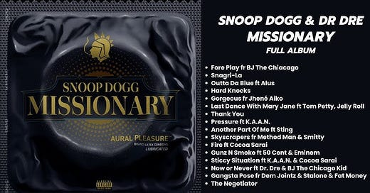 Mini-Review: Snoop Dogg & Dr. Dre, Missionary