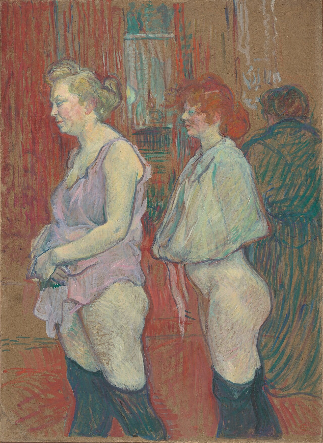 Toulouse Lautrec painting of a brothel salon