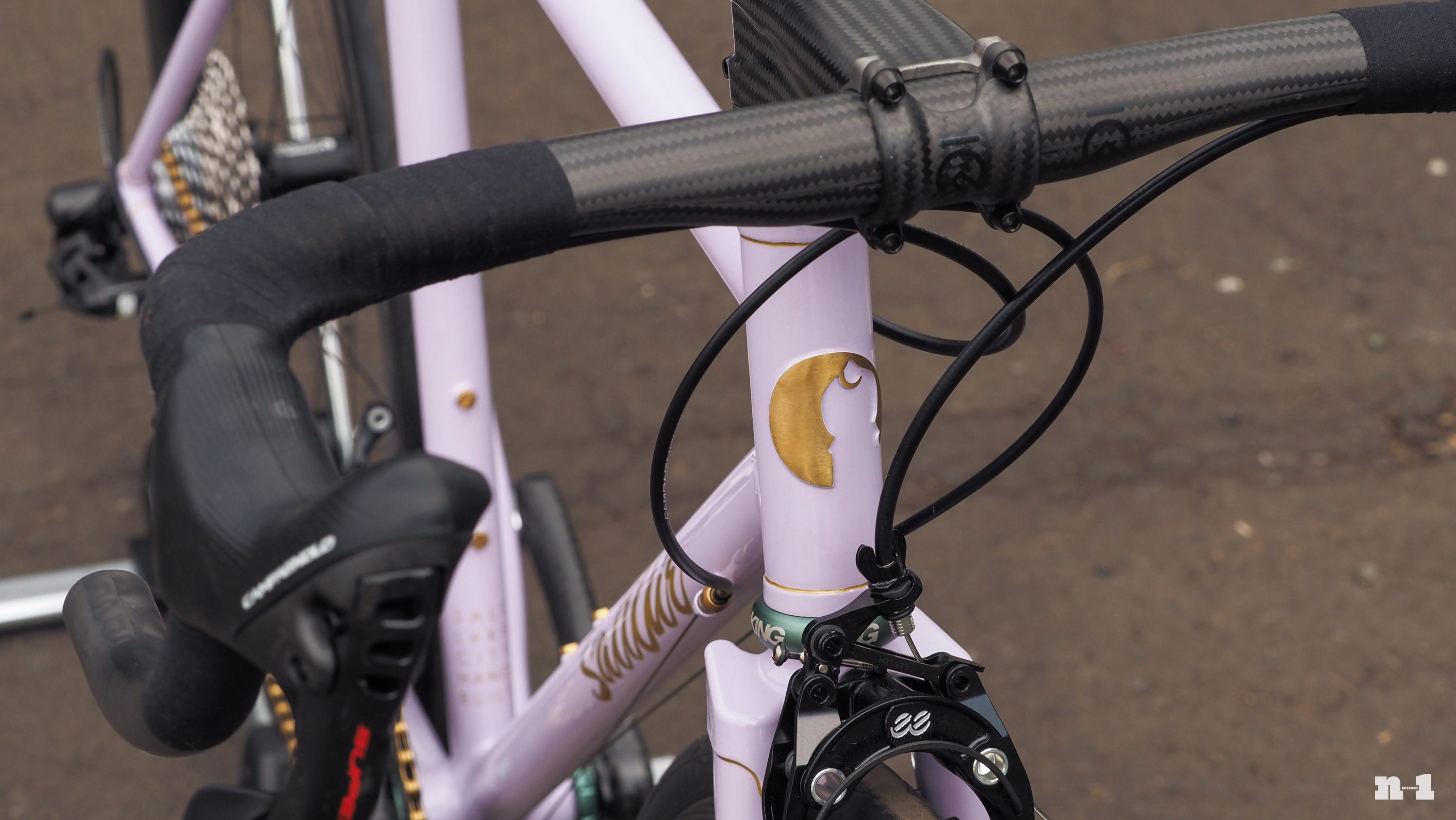 Saltair ultralight road bike head tube badge