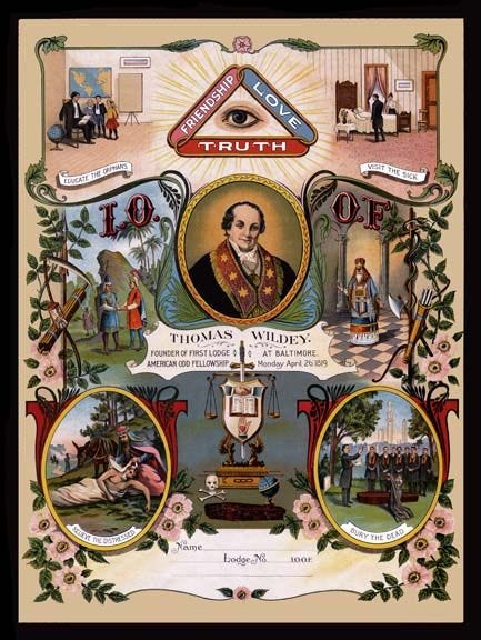 Odd Fellow Lodges Art, Symbols, Signs, Passwords and History | Odd fellows, Art prints, Ioof