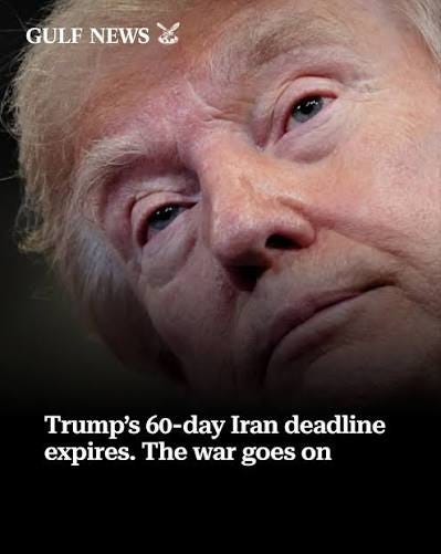 As Trump's 60-day Iran clock expires, the US and Tehran remain locked in a  high-stakes standoff over Hormuz, sanctions and nuclear ambitions. Link in  bio to read the full story.