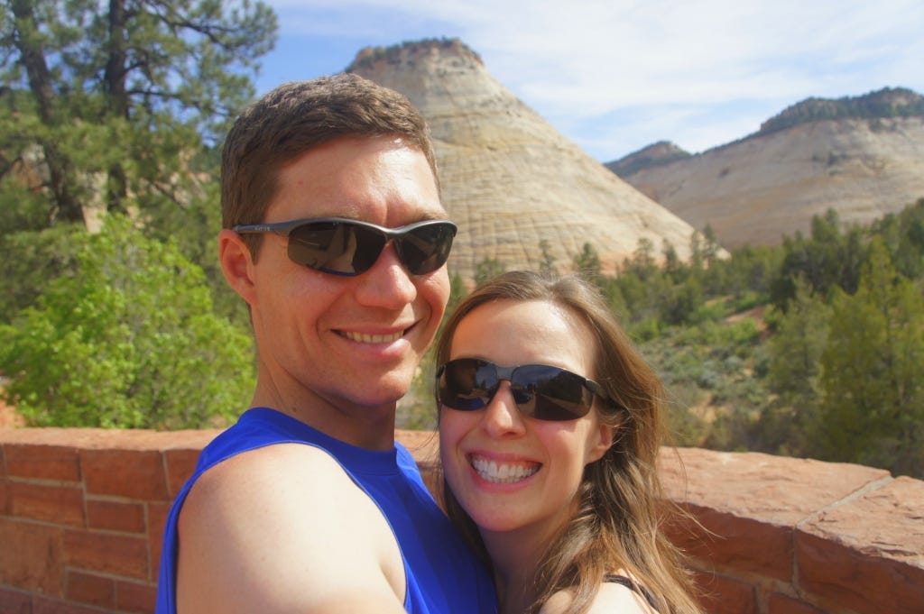 Heading out of Zion toward Bryce Canyon.