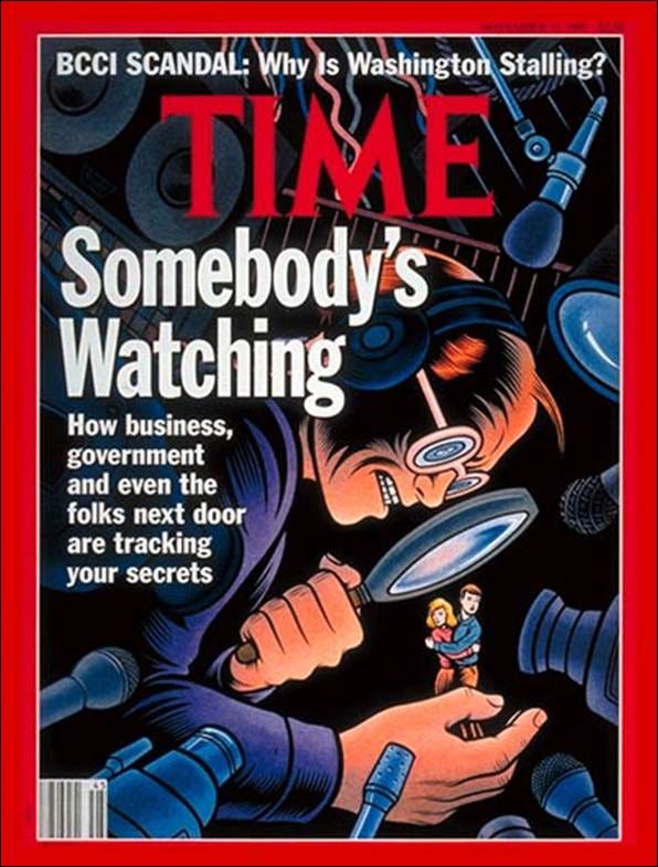 TIME Magazine Cover: Privacy in America - Nov. 11, 1991 - Privacy - Society