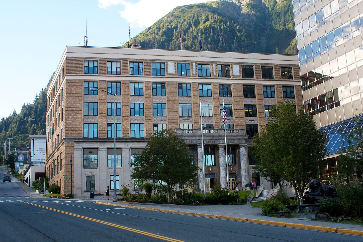 The Alaska State Capitol, with Mount Juneau in the background. Photo by Jay Galvin from Pleasanton, CA, USA - Alaska State Capitol Building The Alaska State Capitol, with Mount Juneau in the background. Photo by Jay Galvin from Pleasanton, CA, USA - Alaska State Capitol Building