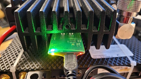 Pictures of the node and RIM-Alinco in operation