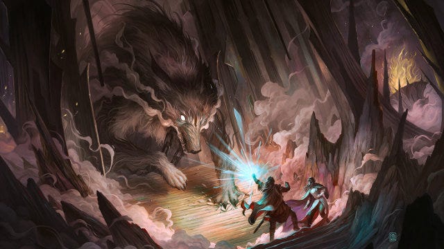 Carcharoth vs Beren and Lùthien (Coliandre, 2022).