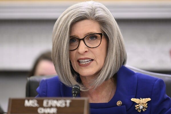 Iowa Sen. Joni Ernst at contentious town hall: 'We all are going to die' |  AP News