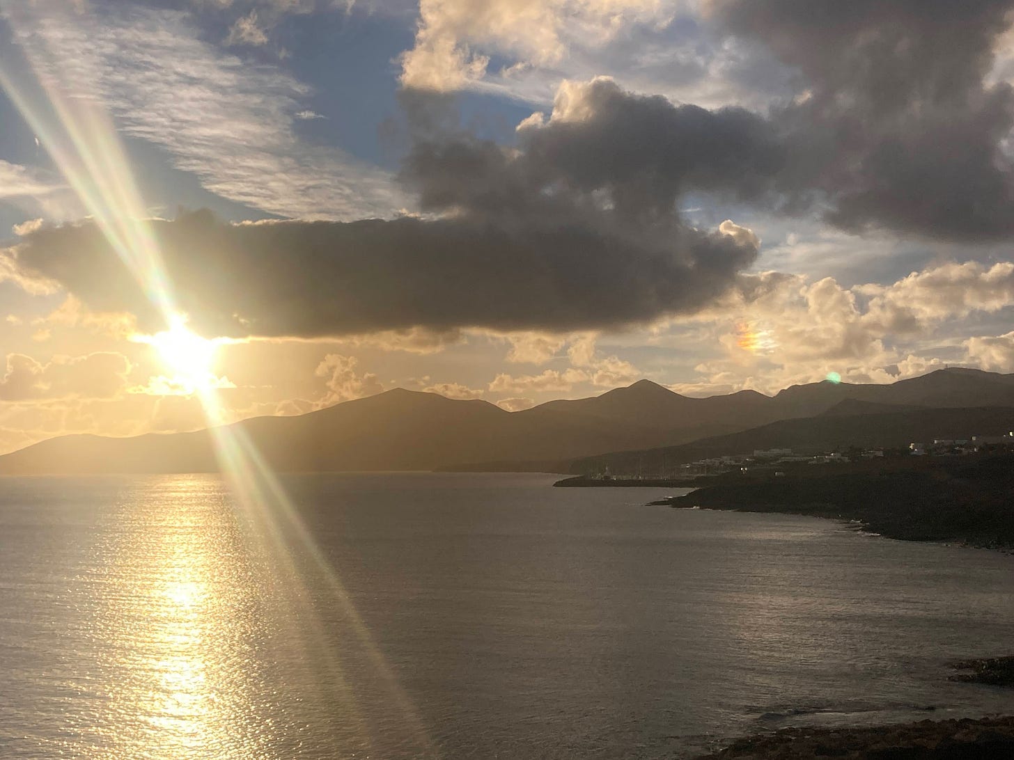 Lanzarote sunset over Papagayo Dec 2025