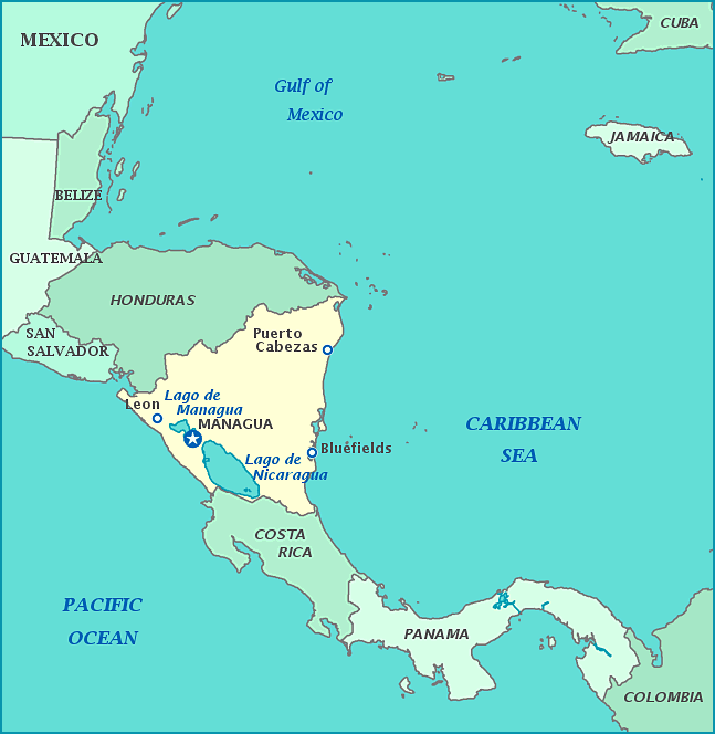 Map of Nicaragua