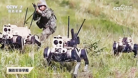 China utilizes 'wolf robots' for first time in live-fire exercise  simulating Taiwan landing