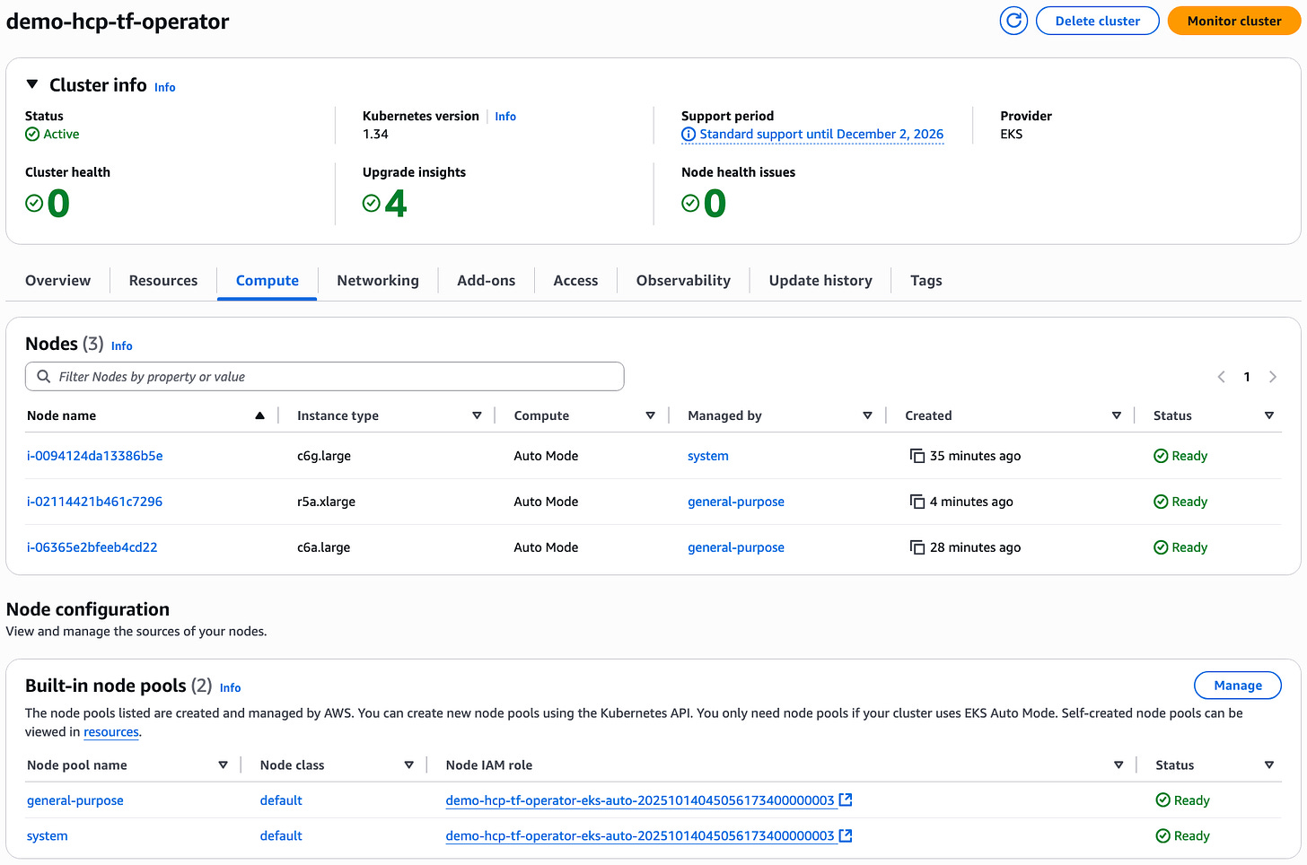 Karpenter scales out the number of nodes managed by the general-purpose node pool Karpenter scales out the number of nodes managed by the general-purpose node pool