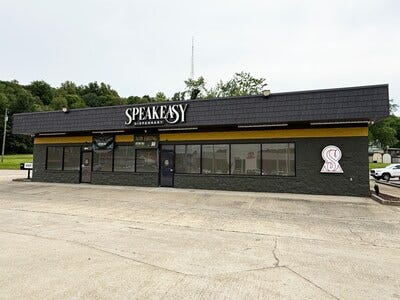 Exterior of Speakeasy Dispensary in Ashland, Kentucky, opening Friday May 8.