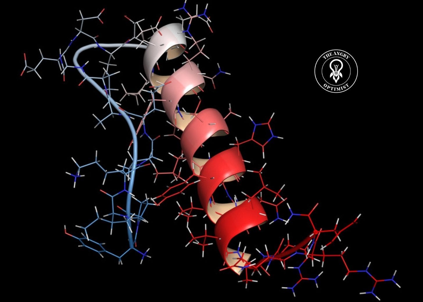 Illustration av ett protein Illustration av ett protein