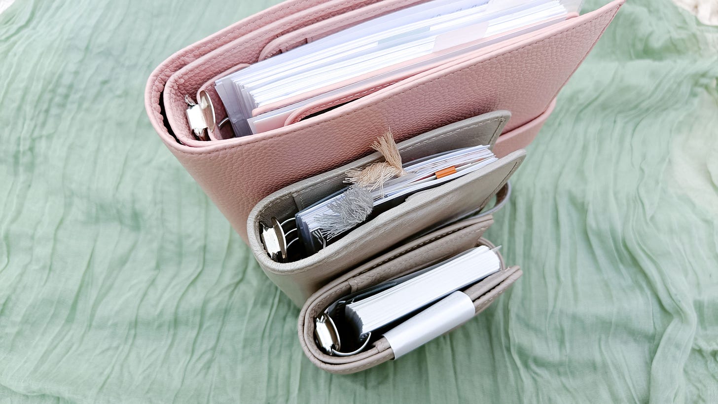 Planner stack: Moterm Luxe 2.0 A5, Malden personal and Norfolk pocket Planner stack: Moterm Luxe 2.0 A5, Malden personal and Norfolk pocket