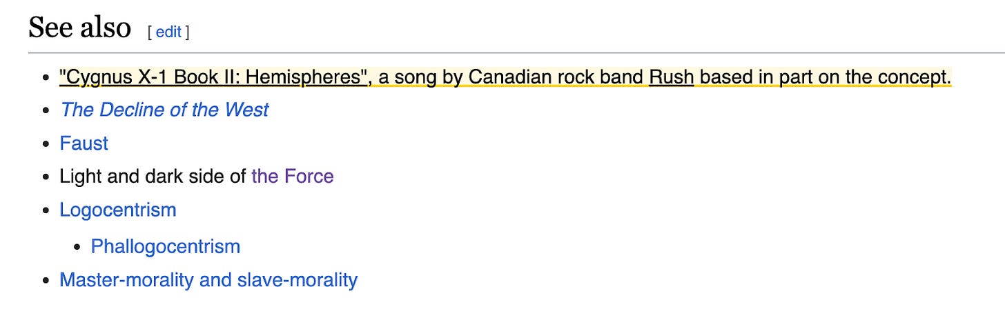 shout out to the Force being referenced on the Wikipedia page for Apollonian v Dionysian shout out to the Force being referenced on the Wikipedia page for Apollonian v Dionysian