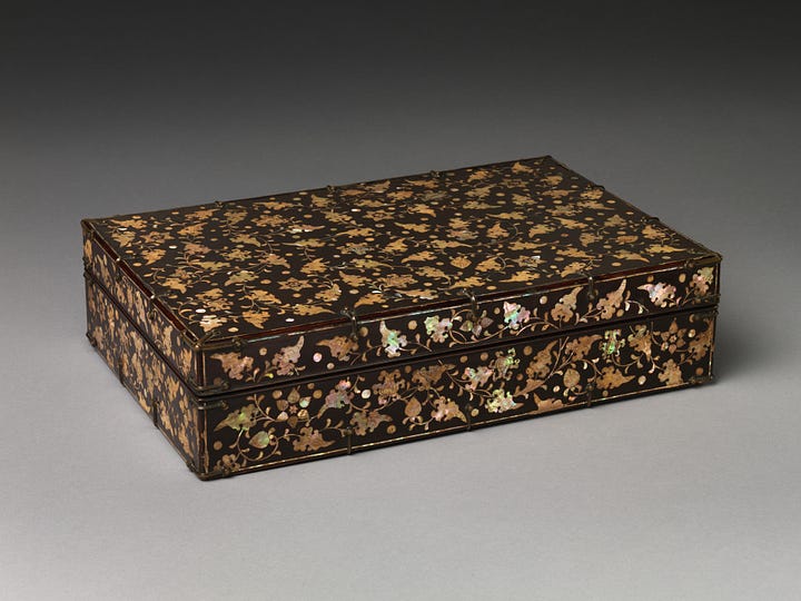 Photo 1-Chinese 18th C- Gift of A. W. Bahr, 1958, Photo 2- Japanese, 17th C-Gift of Mrs. George A. Crocker (Elizabeth Masten), 1937, Photo 3- Japanese, 19th C-Gift of Mrs. George A. Crocker (Elizabeth Masten), 1937, Photo 4- Korean, 15th-16th C, Gift of Florence and Herbert Irving, 2015