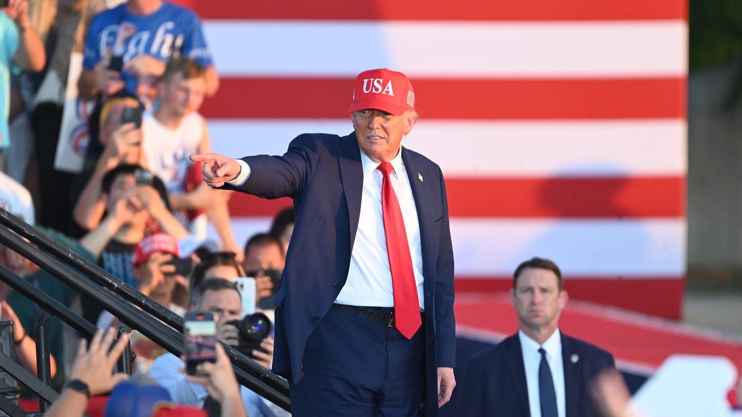 DES MOINES, IOWA, UNITED STATES - JULY 3: President of the United States Donald J. Trump delivers remarks to a crowd at an America250 rally in Des Moines, Iowa, United States, on July 3, 2025. (Photo by Kyle Mazza/Anadolu via Getty Images)