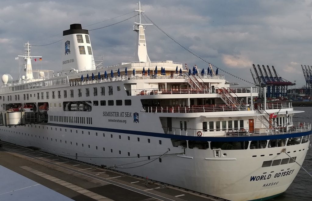 8 Sep 2018, Semester at Sea, MV World Odyssey aka MS Deutschland | Human  ecology and health