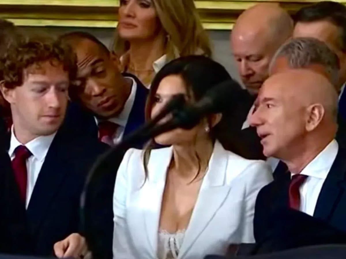mark zuckerberg: Mark Zuckerberg caught ogling at Jeff Bezos' fiancée Lauren  Sanchez again; here's what happened - The Economic Times mark zuckerberg: Mark Zuckerberg caught ogling at Jeff Bezos' fiancée Lauren  Sanchez again; here's what happened - The Economic Times