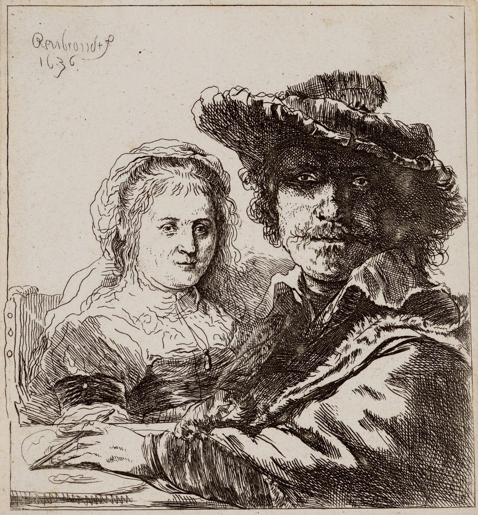 Gravuras de Rembrant chegam ao Rio. Autorretrato do autor está entre as obras. — Foto: Reprodução