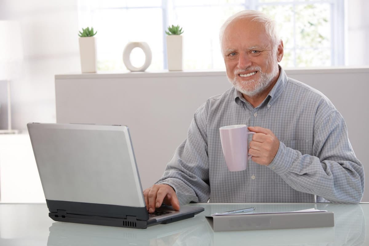 The &amp;#39;Hide the Pain Harold&amp;#39; meme model has no pain to hide | The Independent  | The Independent