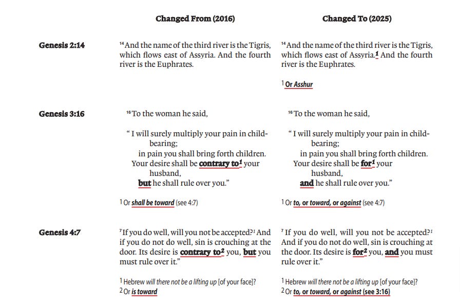 2025 ESV Bible Update Makes 68 Changes, Including Significant Edit to ...