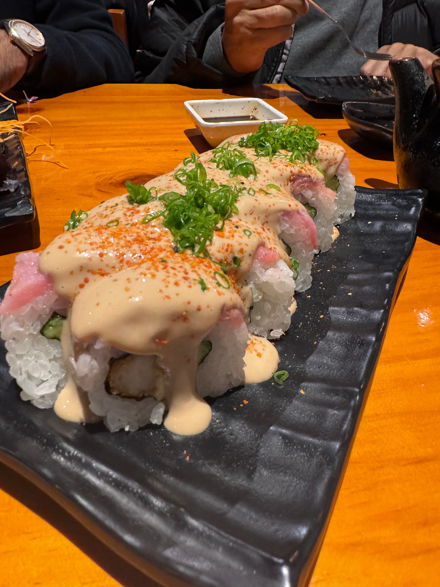 Tray of maki rolls