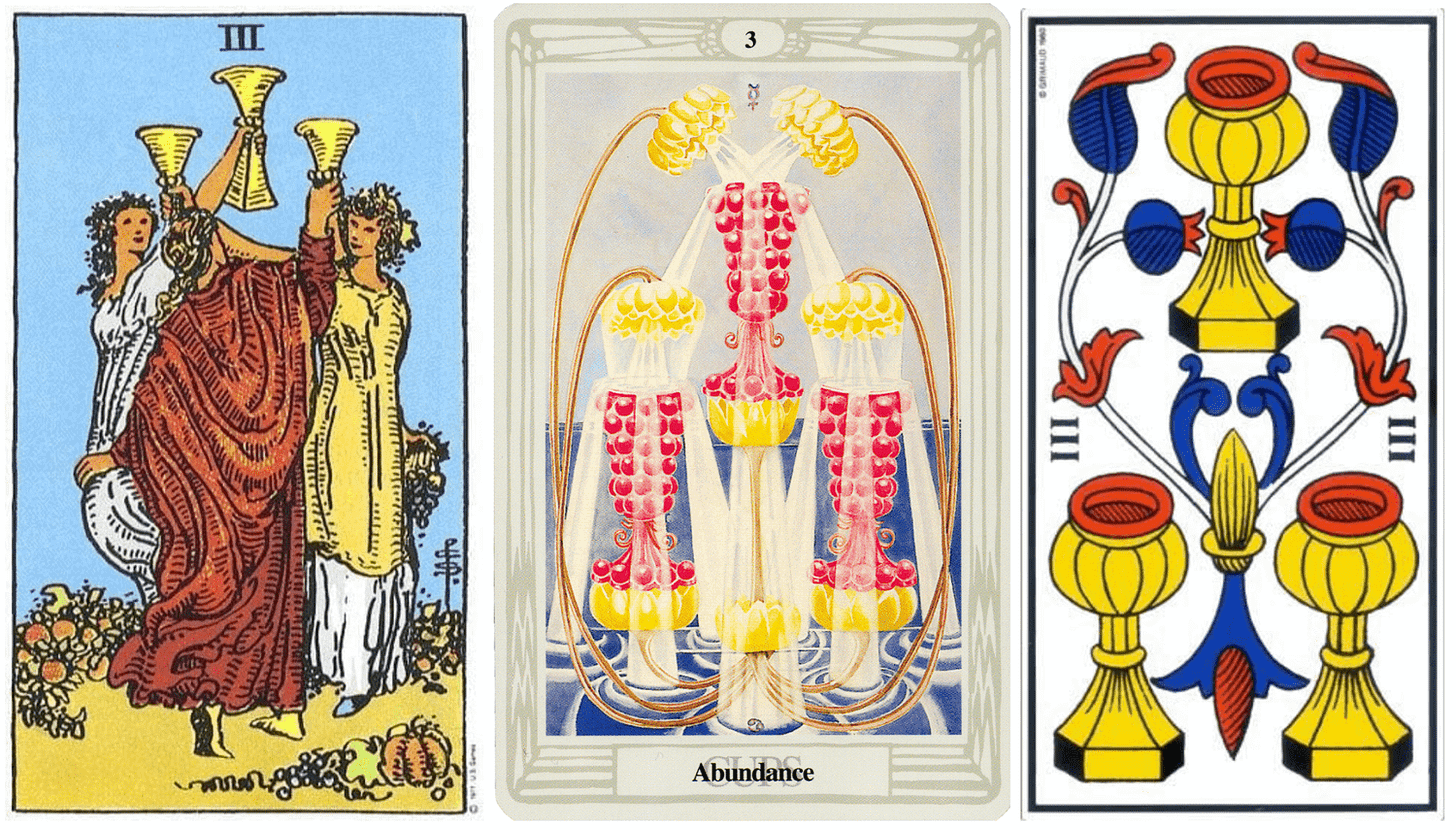 The Three of Cups (Tarot Triptych) - Tetragrammaton The Three of Cups (Tarot Triptych) - Tetragrammaton