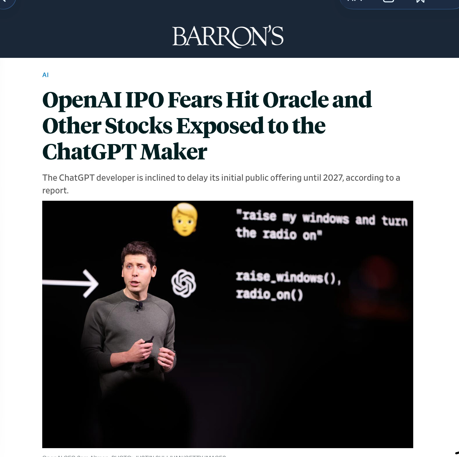 OpenAI reportedly leaning toward delaying IPO