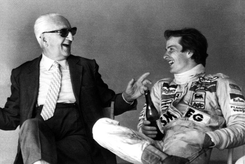 Enzo Ferrari with his driver