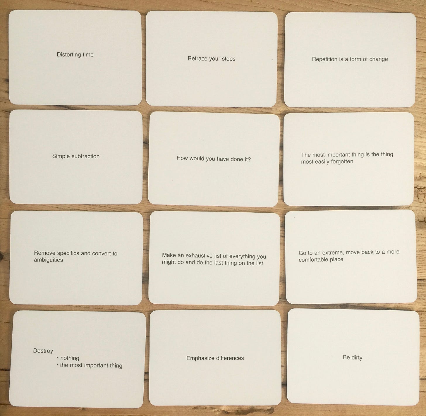 Oblique Strategies — paperposts