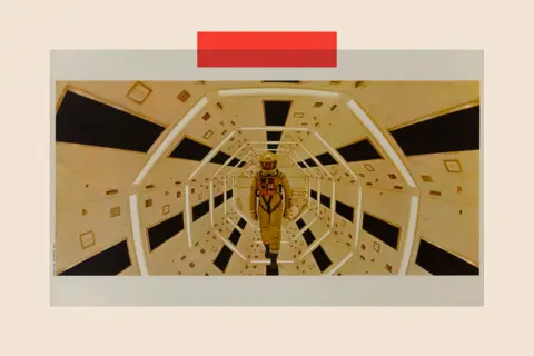 Getty Images A still from the film 2001: A Space Odyssey, showing an astronaut walking along a corridor