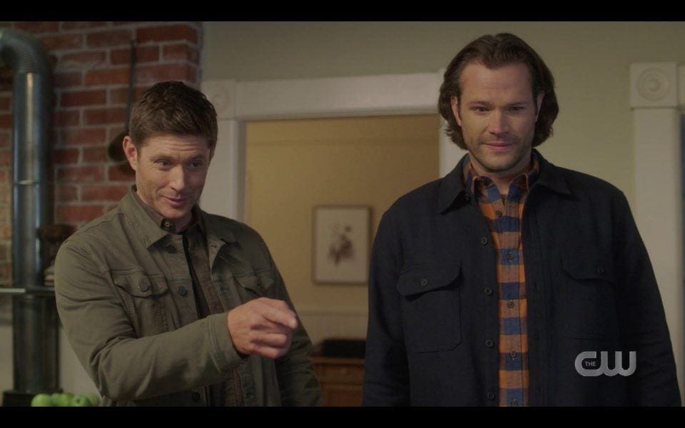 Sam Dean Winchester happy to see Garth DJ Qualls Sam Dean Winchester happy to see Garth DJ Qualls