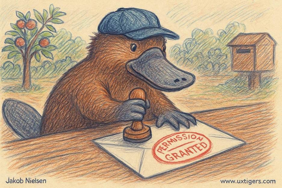 A cartoon of a platypus stamping a letter

AI-generated content may be incorrect.