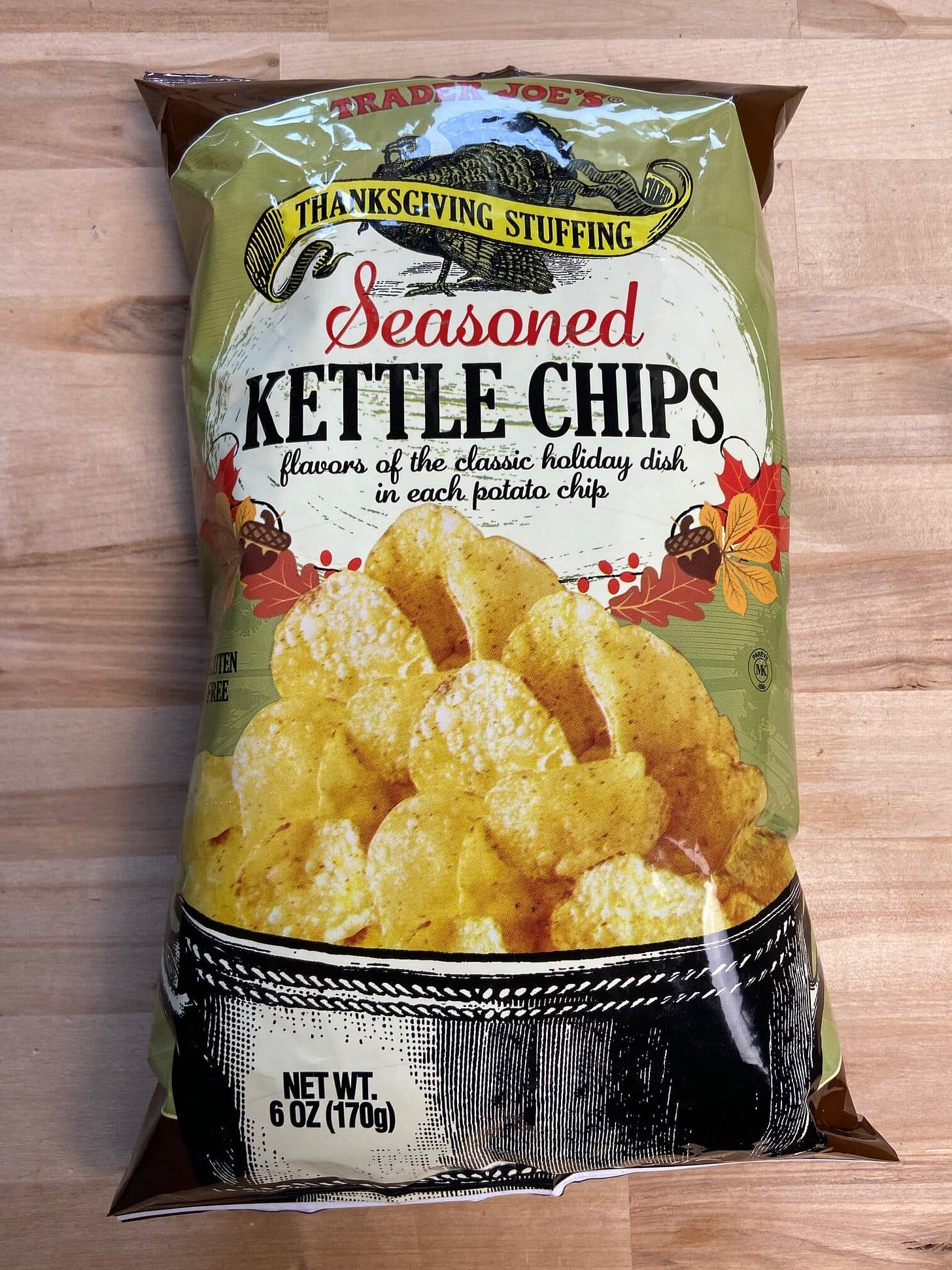 TRADER JOE’S TURKEY AND STUFFING SEASONED KETTLE CHIPS TRADER JOE’S TURKEY AND STUFFING SEASONED KETTLE CHIPS