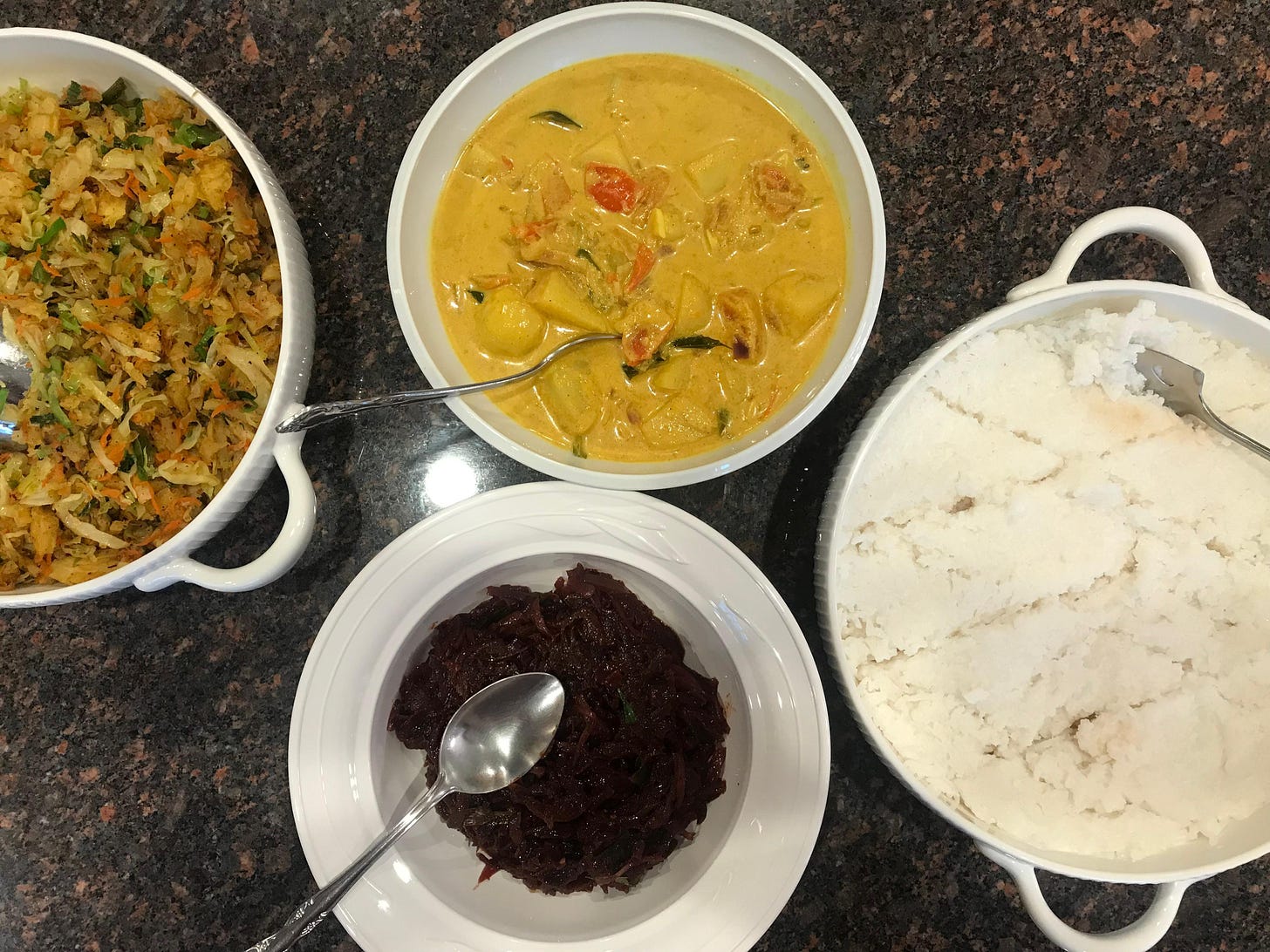 A Sri Lankan curry spread A Sri Lankan curry spread