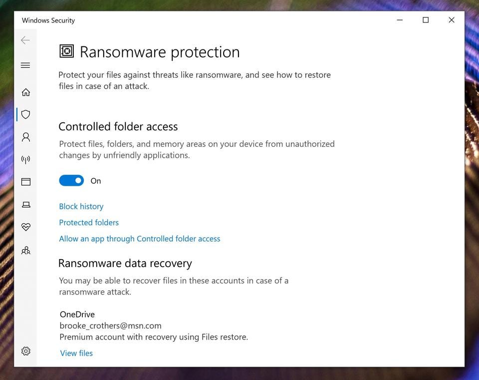 Windows 10 Ransomware Protection Windows 10 Ransomware Protection