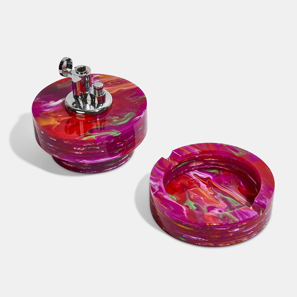 Tabletop Lighter in Raspberry Swirl - Edie Parker